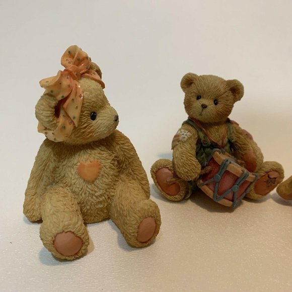 Vintage Enesco Cherished Teddies 3 Figurines 90s - Picture 6 of 8